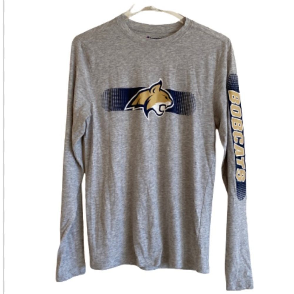 Champion Ohio University Bobcats Long Sleeve Gray T-Shirt Size Small